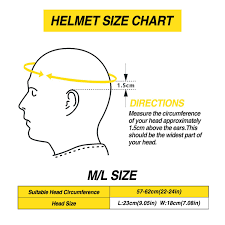 Kevlar Helmet Size Chart