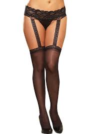 (panty and thigh high stockings not included.) sku: Dreamgirl Sheer Garter Belt Pantyhose Queen Size In Stock At Uk Tights