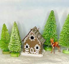 paper house christmas ornaments