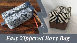 how to sew a boxy bag step by step