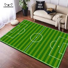 3d football field carpet for kids room