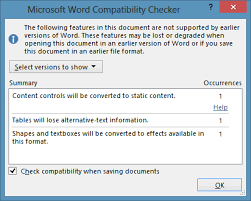 How To Check Document Compatibility In Word