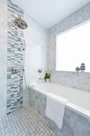 Gray Glass Shower Accent Tiles With