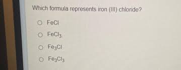 iron iii chlor physical chemistry