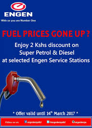 One of the most common types of fuel adopted is diesel fuel. Engen Kenya On Twitter Fuel Prices Gone Up Enjoy 2 Kshs Discount On Super Petrol And Diesel At Selected Engen Service Stations Kot Ma3route Kenyantraffic Https T Co Rditp1u7kb