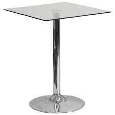 23 75 Square Glass Top Bar Table