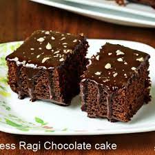 Eggless Ragi Chocolate Cake gambar png