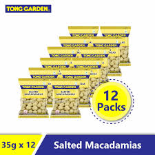 tong garden salted macadamias 35g x 12