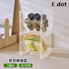 E.dot】可堆疊斜口式茶包透明收納盒- PChome 24h購物