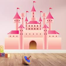 Pink Fairytale Princess Castle Wall Sticker