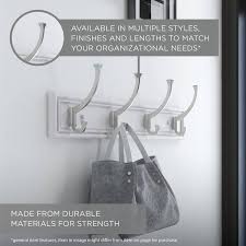 Satin Nickel Scroll Hook Rack