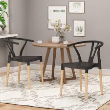 Check spelling or type a new query. Mountfair Black And Natural Wood Dining Chair Set Of 2 65751 The Home Depot
