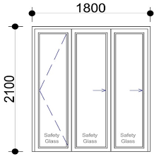 Aluminium Folding Door Sfd1821 3 Panel