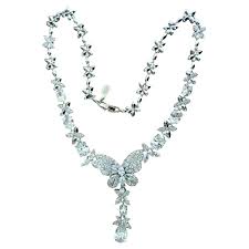 faux diamond necklace 39 on