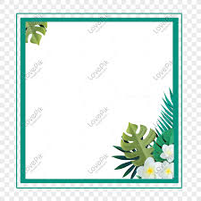 frangipani plant rectangular border