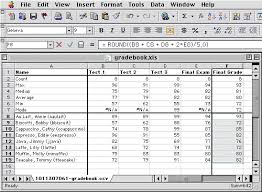 calculating grades with excel
