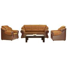 raid sofa brown pvc and fabric