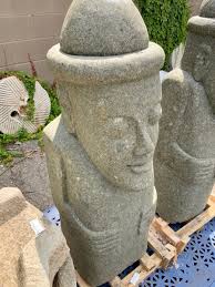 old man stone statue carving easter