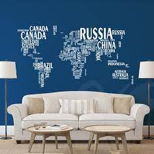 World Map Wall Decal Sticker Wall
