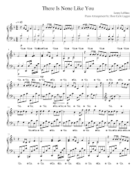No one else can touch my heart like you do, i can search for all eternity lord and find, there is none like you. There Is None Like You Sheet Music For Piano Solo Musescore Com