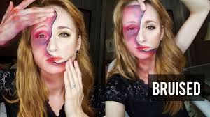 bruised half face makeup you
