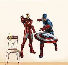 Iron Man Captain America Wall Decal