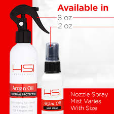 Using argan oil for hair loss is a useful hair treatment that provides the required nourishment to the scalp and promotes the growth of hair. Buy Hsi Professional Argan Oil Heat Protector Protect Up To 450Âº F From Flat Irons Hot Blow Dry Sulfate Free Prevents Damage Breakage Made In The Usa