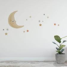 Dusty Lunar Lullaby Wall Decals Moon