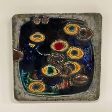 Vintage Ceramic Wall Sculpture By