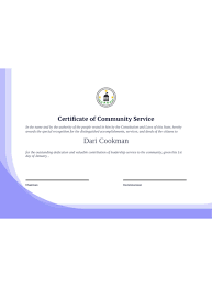 You can have this professionally designed certificate framed and presented during a special lunch, meeting or retirement party. Community Service Certificate Template Pdf Templates Jotform