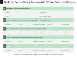 Customer Service Survey Template With Strongly Agree And