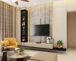 Wall Mounted Tv Cabinet With A Tall