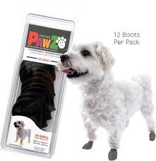 Pawz Waterproof Dog Boots Black Tiny 12 Count