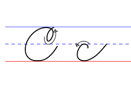 cursive c handwriting