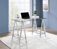 Available in clear, extra clear and smoked glass finishes. Wade Logan Maldonado Glass Desk Wayfair