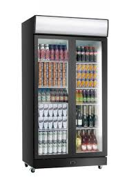 Double Upright Glass Fronted Fridge