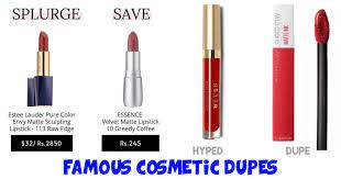 famous cosmetic s and their dupes
