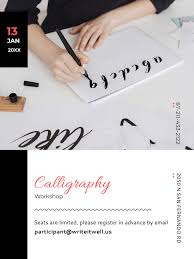 calligraphy work announcement