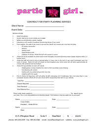 Party Planner Contract Template Google Search Events In 2019