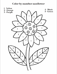 All with a sunflower theme. 7 Best Free Printable Preschool Worksheets Color By Numbers Printablee Com