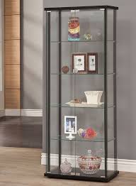 Black Curio Cabinet W 5 Shelves
