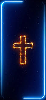neon cross catholic christian