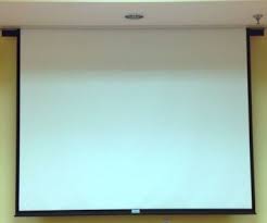to hang projector screen from ceiling