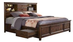 wolf creek queen bookcase bed