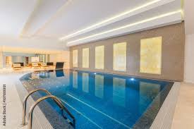 Modern Indoor Pool In Spa At Hotel