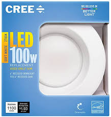 Cree Srdl6 1102700fh 12de26 1 11 Led 6 Inch High Brightness Retrofit Recessed Downlight 100w Replacement Soft White 2700k Amazon Com