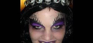 evil spider queen makeup look