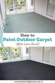how to paint outdoor carpet with latex