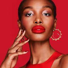 red lipstick makeup for black