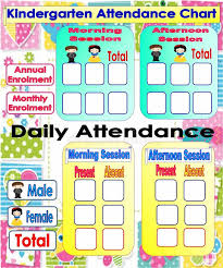 Kindergarten Attendance Chart Stock Illustration